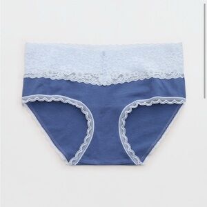 NWT Aerie Superchill Vintage Lace Cotton Boybrief Panty